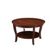 Pemberly Row Round Coffee Table in Espresso Wood