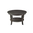 Pemberly Row Round Coffee Table in Gray Wood Finish