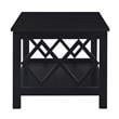 Pemberly Row Wood Coffee Table in Black Wood Finish