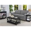 Pemberly Row Wood Coffee Table in Black Wood Finish