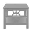 Pemberly Row Coffee Table in Gray Wood Finish with Lower Shelf