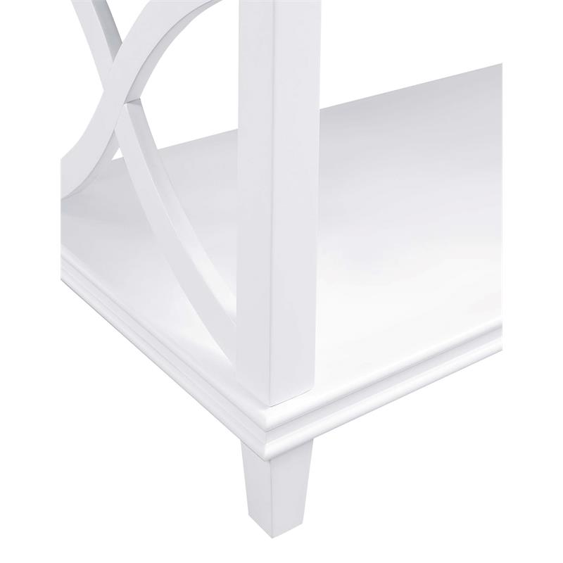 Pemberly Row Coffee Table in White and Brown Wood Finish