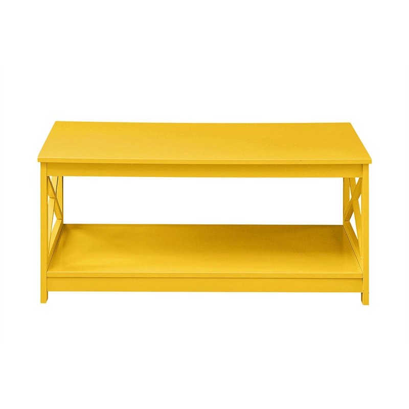 Pemberly Row Coffee Table in Yellow Wood Finish