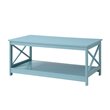 Pemberley Row Wood Sea Foam Green Coffee Table Rectangular Bottom Shelf 17.75