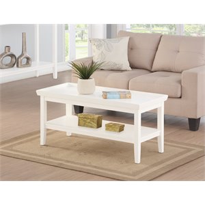 Pemberly Row Coffee Table in White Wood Finish