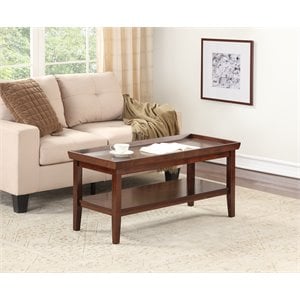 Pemberly Row Coffee Table in Espresso Wood Finish