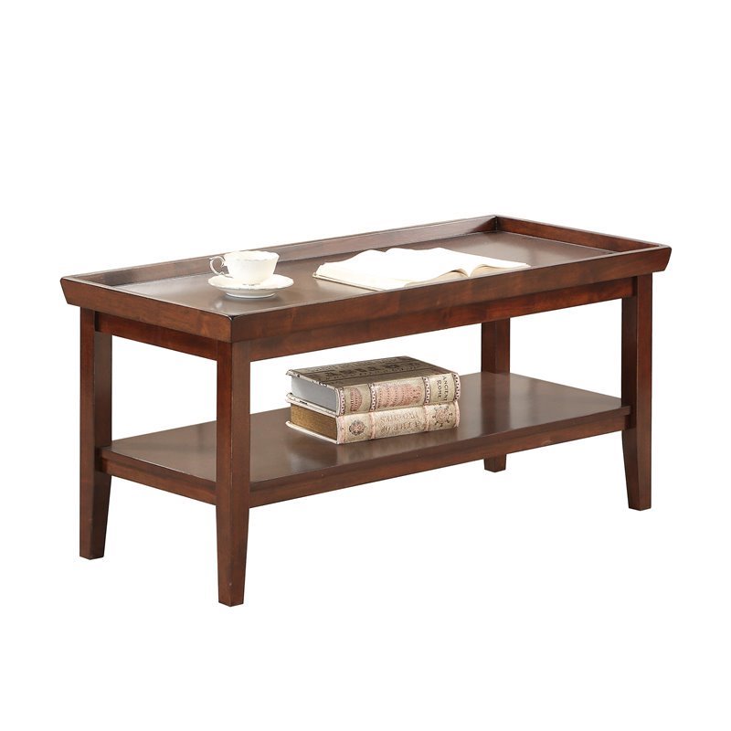 Pemberly Row Coffee Table in Espresso Wood Finish