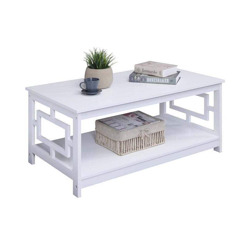 Pemberly Row Coffee Table in White Wood Finish