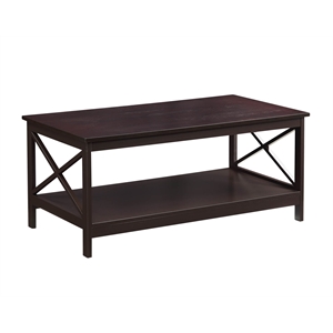 Pemberly Row Coffee Table in Espresso Wood Finish