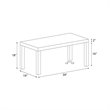 Pemberly Row Contemporary Coffee Table in Black