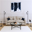 Pemberly Row Round Metal Base Coffee Table in Black and Bronze