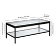 Pemberly Row Traditional Metal Coffee Table Black and Bronze