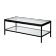 Pemberly Row Traditional Metal Coffee Table Black and Bronze