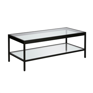 Pemberly Row Traditional Metal Coffee Table Black and Bronze