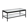 Pemberly Row Traditional Metal Coffee Table Black and Bronze
