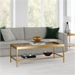 Pemberly Row Traditional Metal Coffee Table Brass