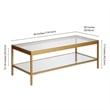 Pemberly Row Traditional Metal Coffee Table Brass