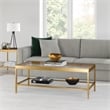Pemberly Row Traditional Metal Coffee Table Brass