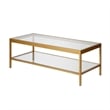 Pemberly Row Traditional Metal Coffee Table Brass