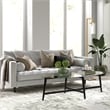 Pemberly Row Mid-Century Metal Black and Bronze and Glass Coffee Table