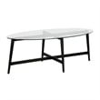Pemberly Row Mid-Century Metal Black and Bronze and Glass Coffee Table