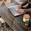 Pemberly Row Wood and Metal Lift-Top Coffee Table in Carbon Oak/Black