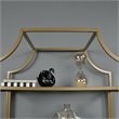 Pemberly Row Modern 5 Shelf Metal Bookcase in Satin Gold Finish