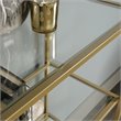 Pemberly Row Modern 5 Shelf Metal Bookcase in Satin Gold Finish