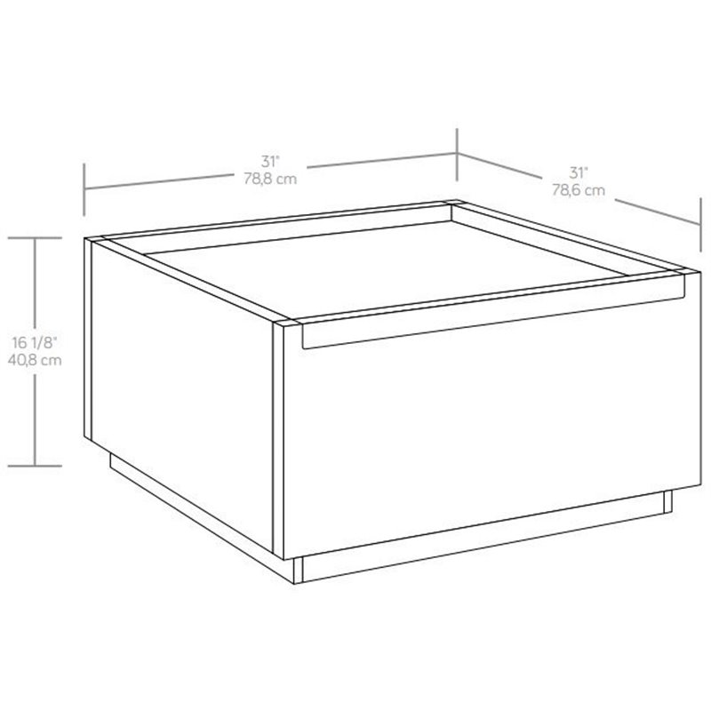 Pemberly Row  Engineered Wood Coffee Table in Sindoori Mango