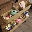Pemberly Row Contemporary Engineered Wood Sewing Craft Cart in Oak