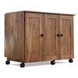 Pemberly Row Contemporary Engineered Wood Sewing Craft Cart in Oak