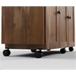 Pemberly Row Contemporary Engineered Wood Sewing Craft Cart in Oak