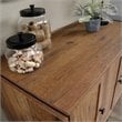 Pemberly Row Contemporary Engineered Wood Sewing Craft Cart in Oak