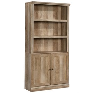 Pemberly Row 3-Shelf Modern Engineered Wood Bookcase in Lintel Oak