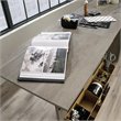 Pemberly Row Contemporary Engineered Wood Sewing Craft Table in Oak
