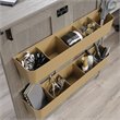 Pemberly Row Contemporary Engineered Wood Sewing Craft Table in Oak