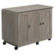 Pemberly Row Contemporary Engineered Wood Sewing Craft Table in Oak