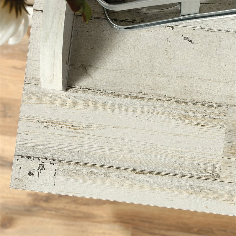 Pemberly Row 10-Cube Modern Engineered Wood Bookcase in White Plank