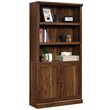 Pemberly Row 3-Shelf Tall Modern Engineered Wood Storage Bookcase in Walnut