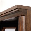Pemberly Row 3-Shelf Tall Modern Engineered Wood Storage Bookcase in Walnut