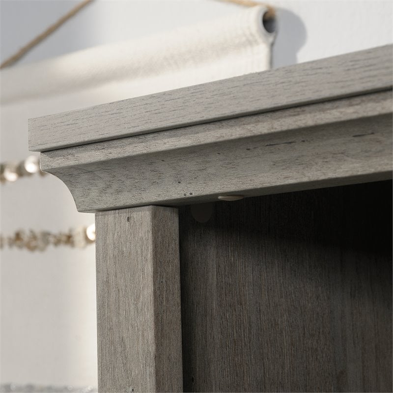 Pemberly Row 5-Shelf Modern Engineered Wood Tall Bookcase in Mystic Oak