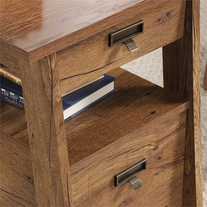 Pemberly Row Executive Desk in Vintage Oak