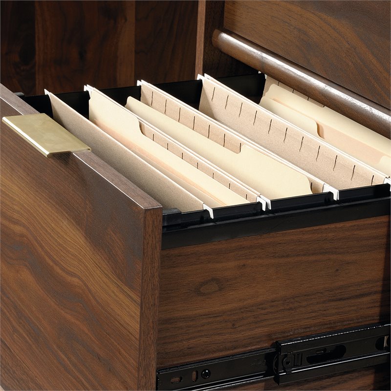 Pemberly Row Transitional Engineered Wood Computer Desk in Grand Walnut