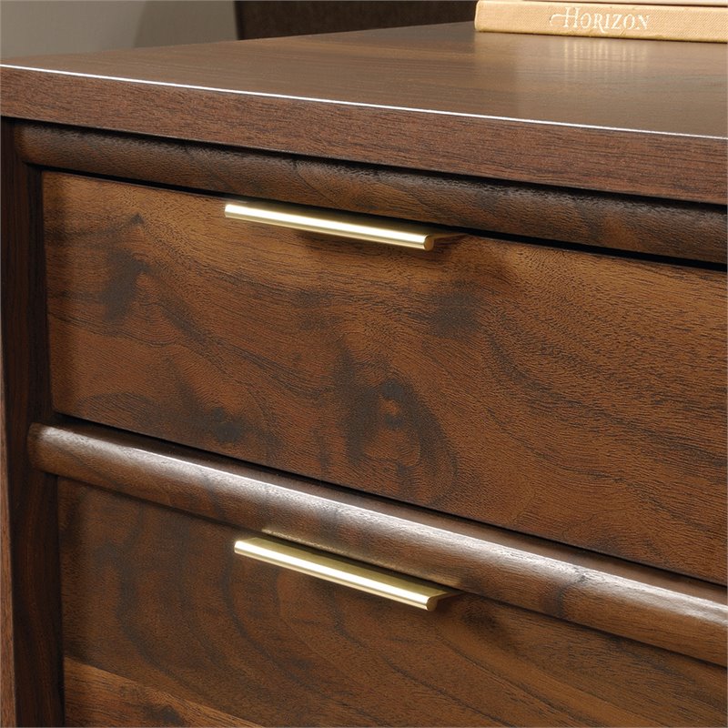 Pemberly Row Transitional Engineered Wood Computer Desk in Grand Walnut
