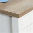 Pemberly Row Contemporary Engineered Wood L-Shaped Home Office Desk in White