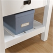 Pemberly Row Contemporary Engineered Wood L-Shaped Home Office Desk in White