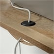 Pemberly Row Contemporary Engineered Wood L-Shaped Home Office Desk in White