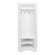 Pemberly Row Contemporary Corner Hall Tree in White
