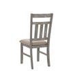 Pemberly Row 6-Piece Wood Dining Set Padded Seats & Bench in Weathered Gray/Tan