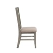 Pemberly Row 6-Piece Wood Dining Set Padded Seats & Bench in Weathered Gray/Tan